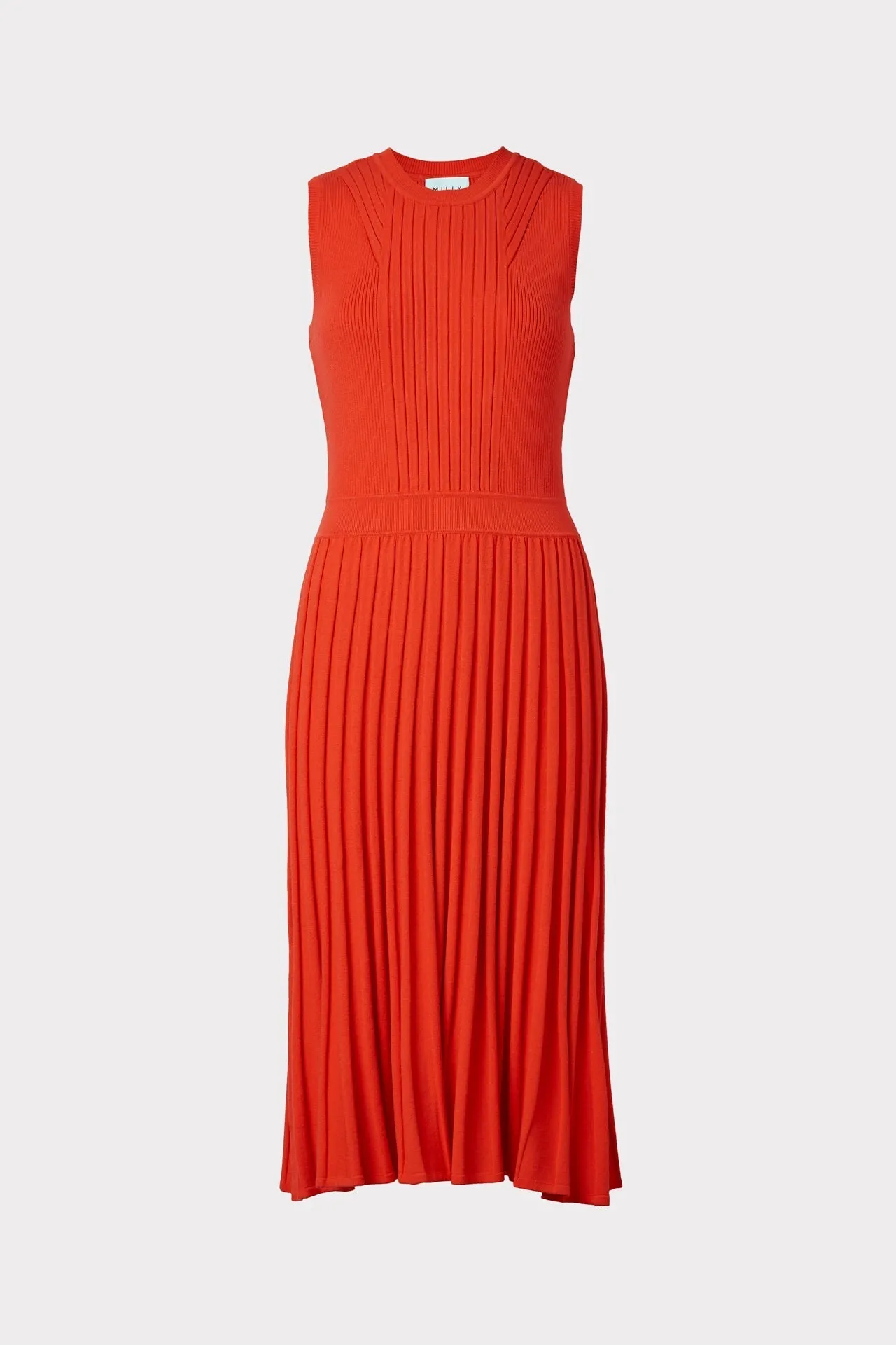 Rib Mix Pleated Dress