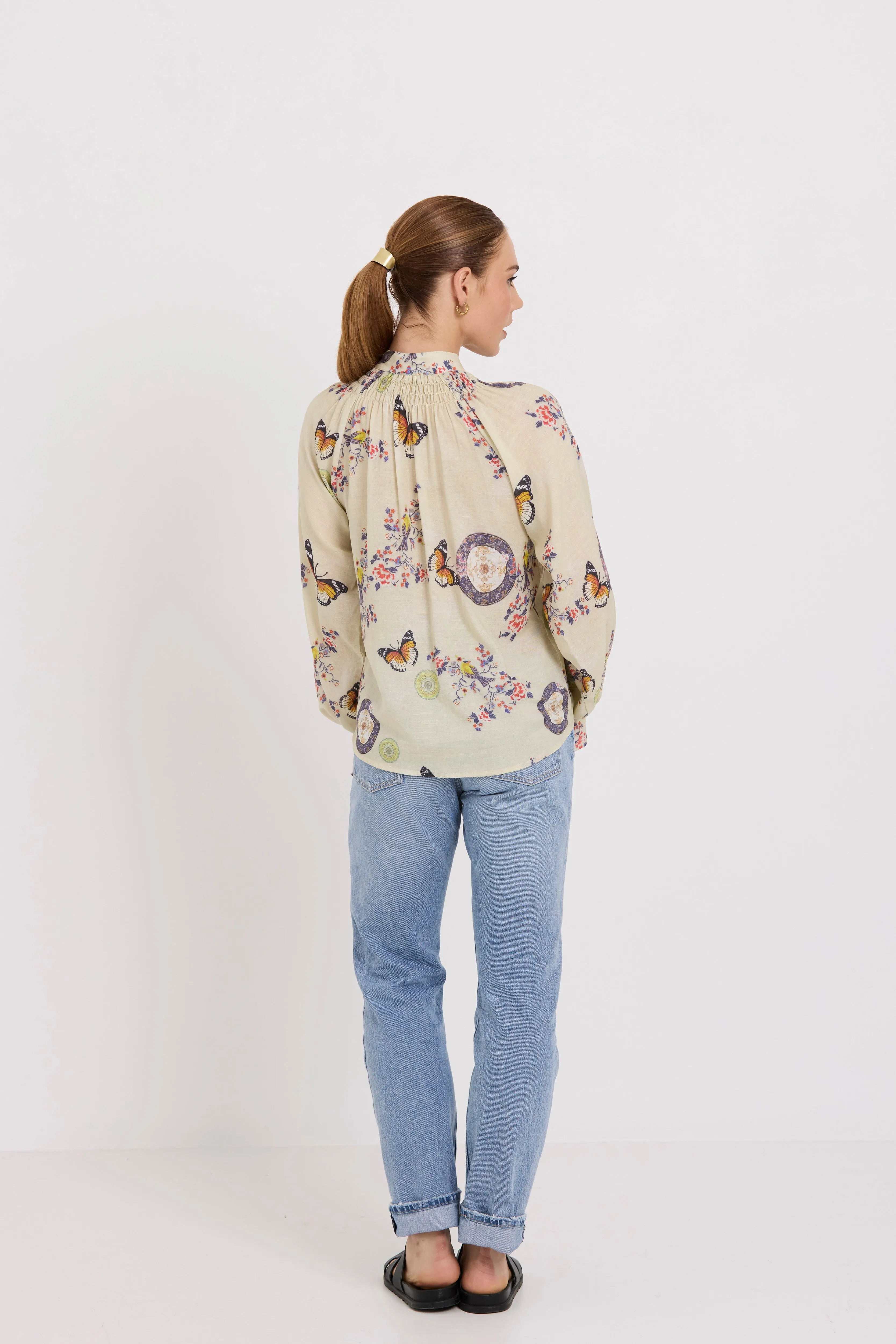 Royal Top | Butterfly Print