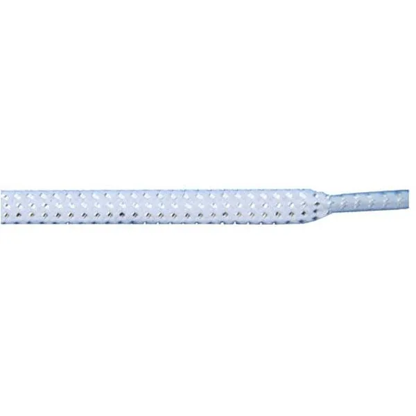 Tubular Glitter 5/16 - White (1 Pair Pack) Shoelaces