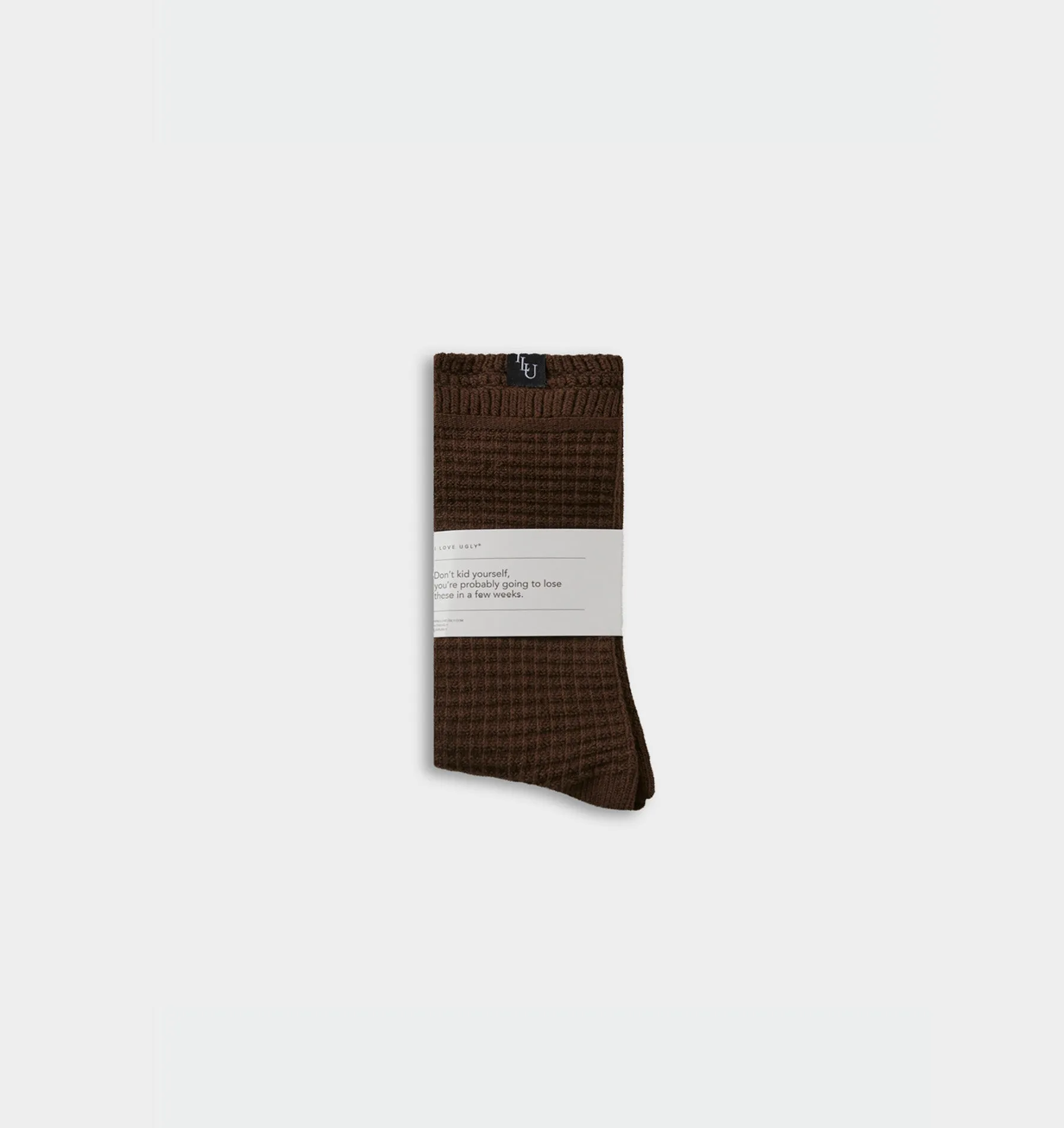 Waffle Sock - Brown