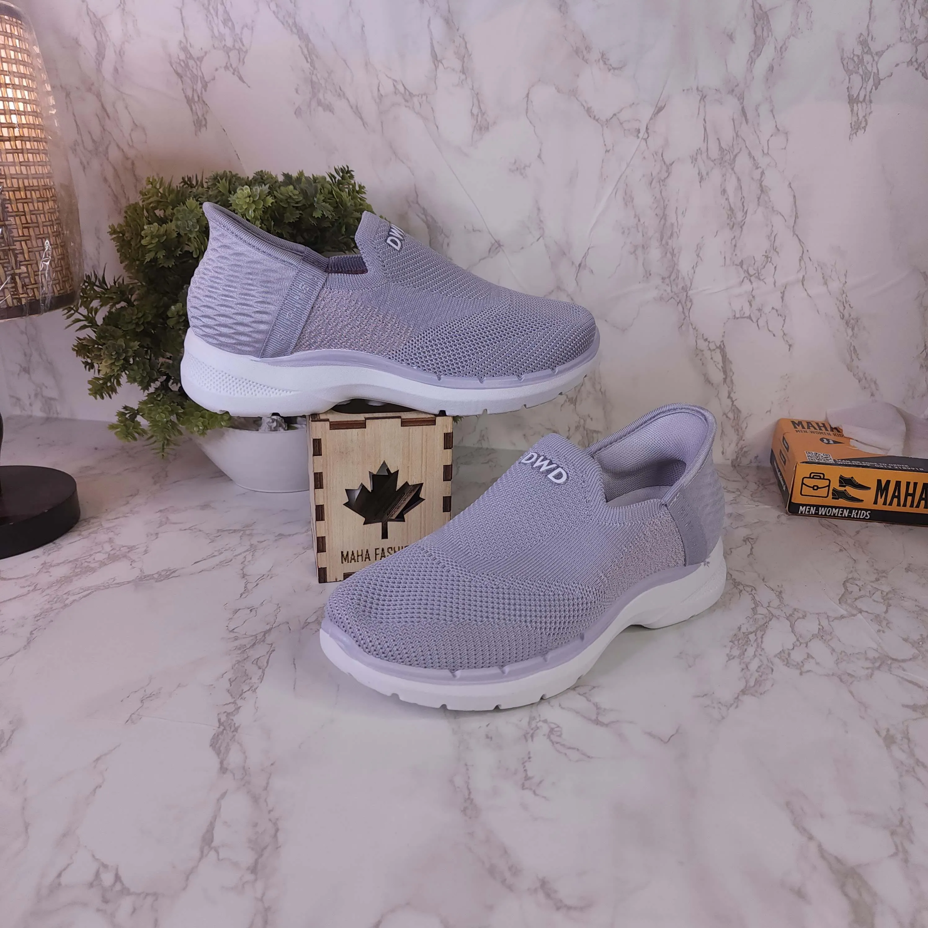 Women Grey Slip On Sneakers