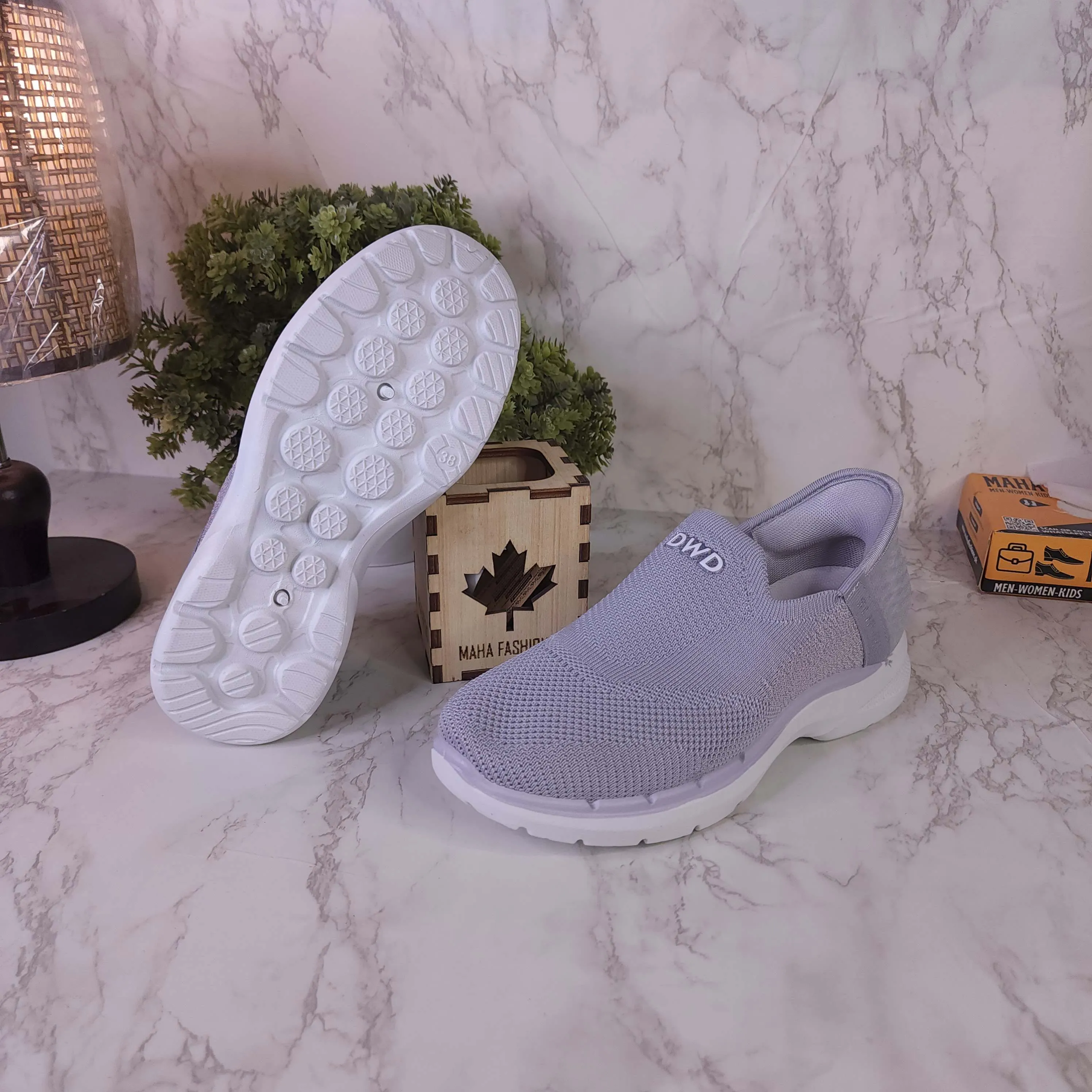 Women Grey Slip On Sneakers