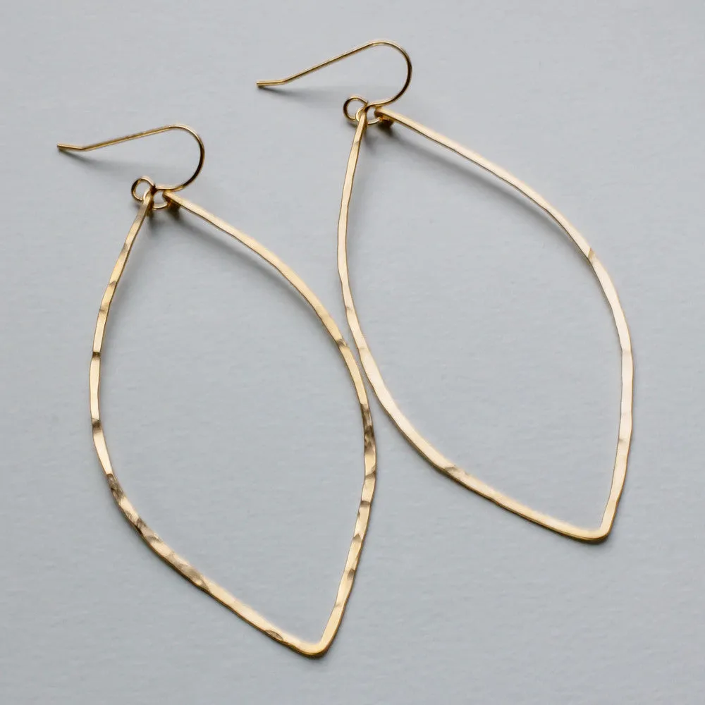 XL Leaf Hoop Earrings