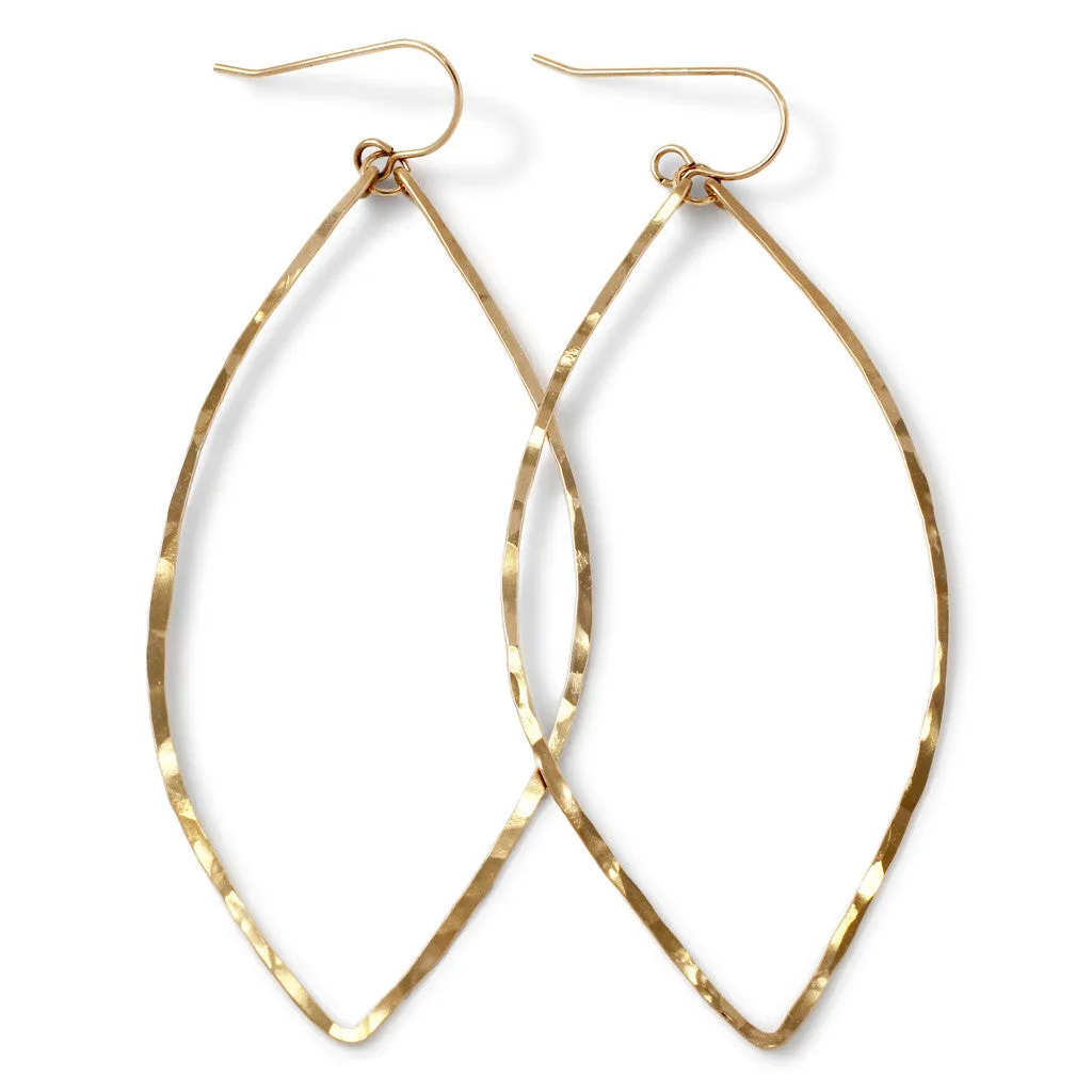 XL Leaf Hoop Earrings